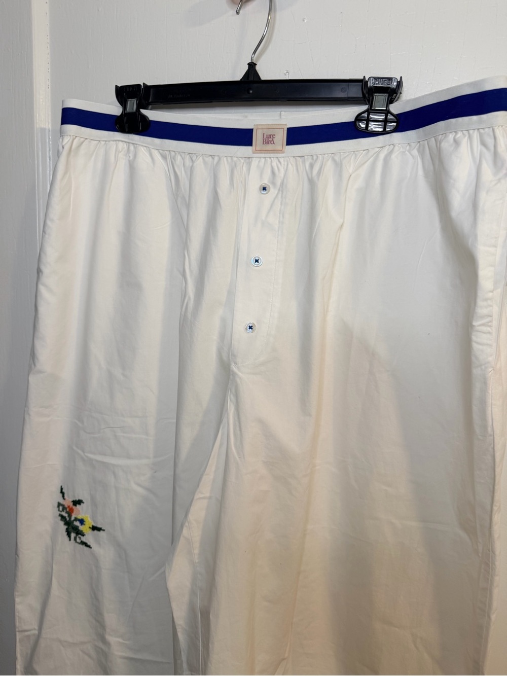 NWT LyreBird Embroidered White Wide-Leg Women's Pants - Picture 4 of 12